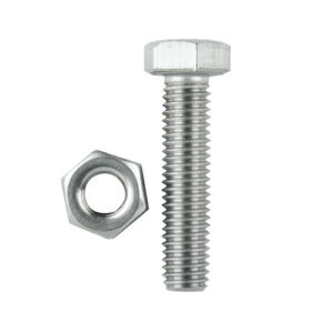 SS HEX BOLT WITH NUT M5 X 20MM