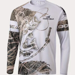 Fishing Shirt white & brown