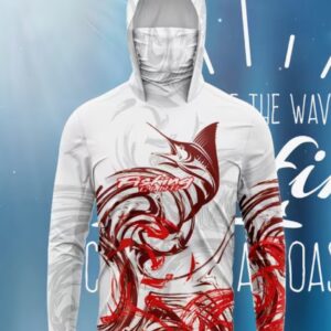 Fishing Shirt white & red